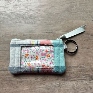 Vera Bradley Floral Print Zip ID Case New Without Tags